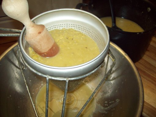 Straining Pea Soup